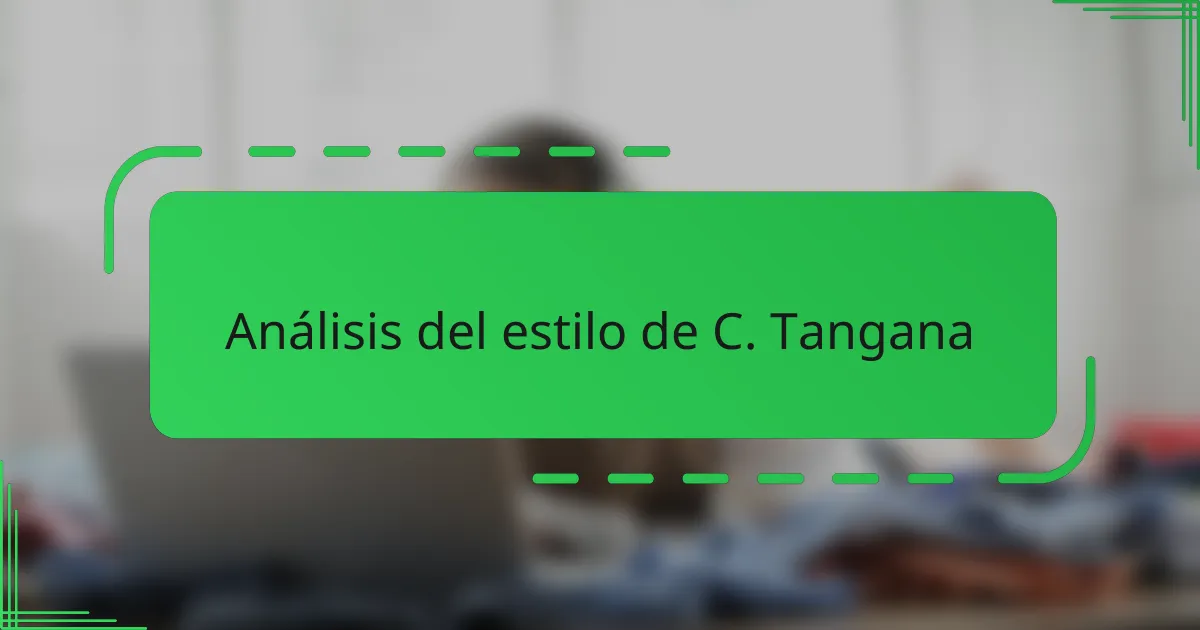 Análisis del estilo de C. Tangana