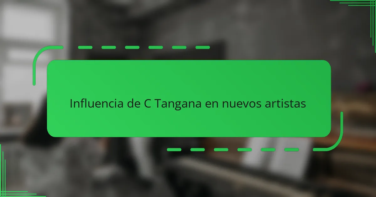 Influencia de C Tangana en nuevos artistas
