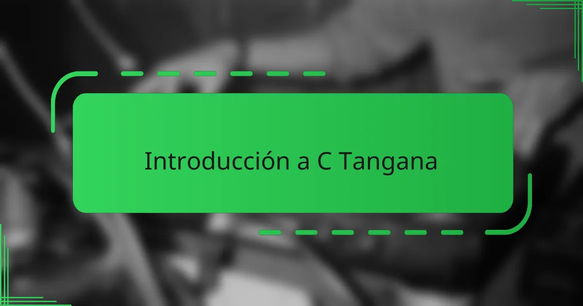 Introducción a C Tangana