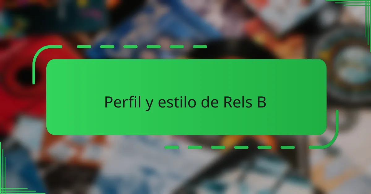 Perfil y estilo de Rels B